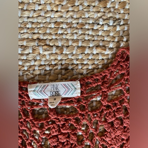 Crochet Orange  maxi  Vest - Picture 2 of 4